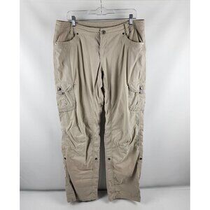 KUHL Pants Womens 14 Reg Beige Splash Roll Up Cargo Pants (36x31) 6065